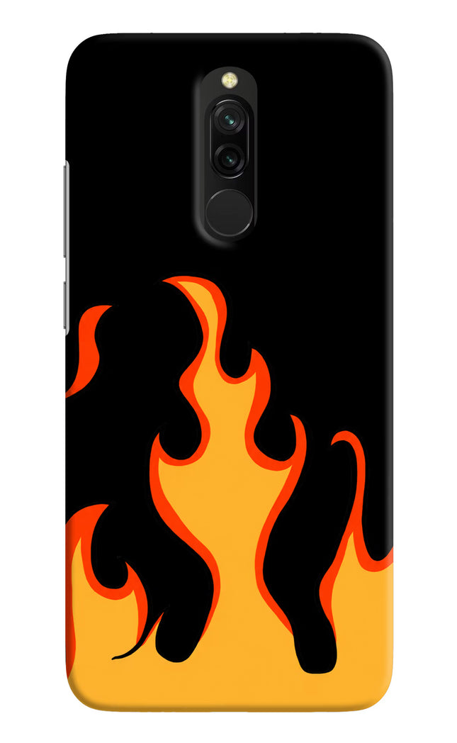 Fired Up – Black Redmi 8 Hard Case Back Cover by Casekaro