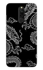 Twin Dragons Redmi 8 Hard Case Back Cover by Casekaro