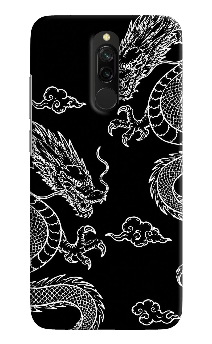 Twin Dragons Redmi 8 Back Cover, Hard case
