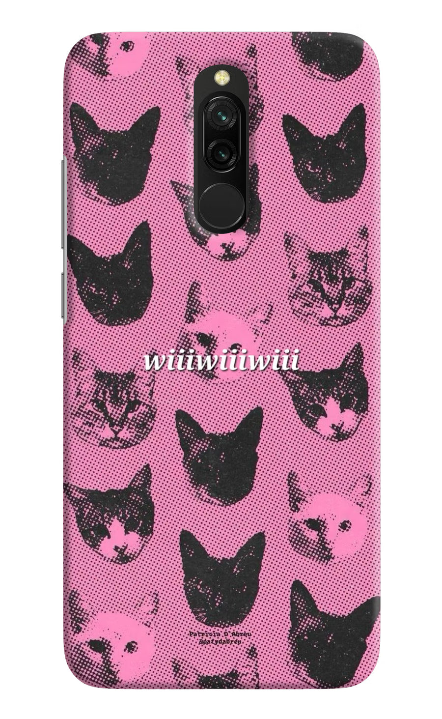 Pink Cats Redmi 8 Back Cover, Hard case