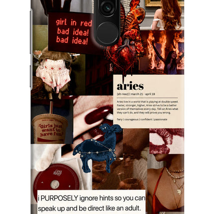 Zodiac Aries Redmi 8 Hard Case Back Cover by Casekaro