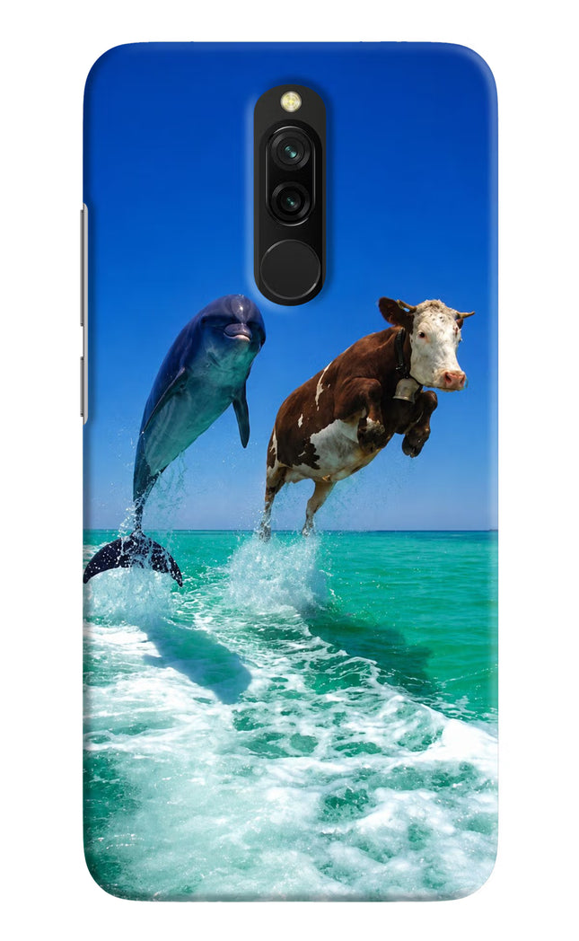 Dolphin vs Cow Redmi 8 Hard Case Back Cover by Casekaro