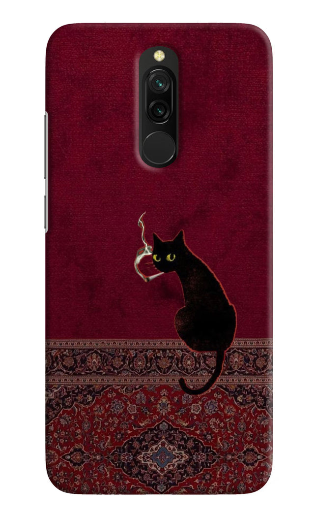 Midnight Cat Redmi 8 Hard Case Back Cover by Casekaro