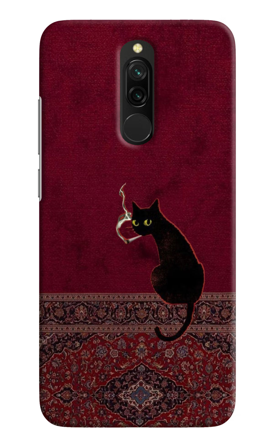 Midnight Cat Redmi 8 Back Cover, Hard case