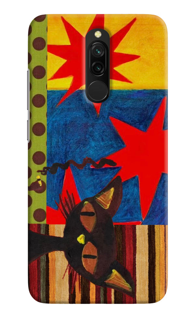Pop Cat Redmi 8 Hard Case Back Cover by Casekaro