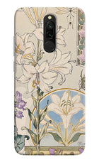 White Lily Redmi 8 Hard Case Back Cover by Casekaro