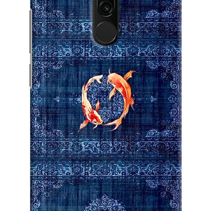 Koi Blue Redmi 8 Hard Case Back Cover by Casekaro
