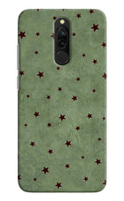 Green Stars Redmi 8 Hard Case Back Cover by Casekaro