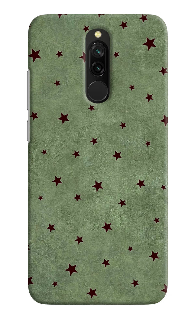 Green Stars Redmi 8 Hard Case Back Cover by Casekaro