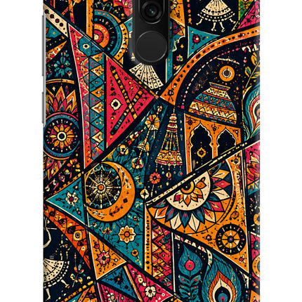 Folk Print Redmi 8 Hard Case Back Cover by Casekaro