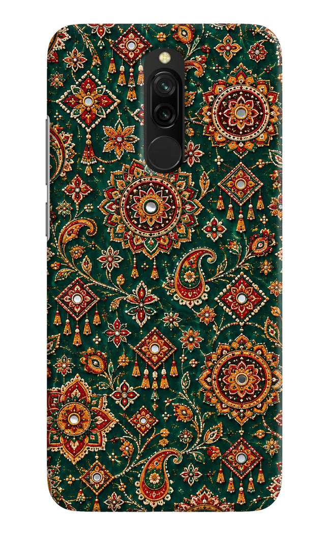 Green Pataka Redmi 8 Hard Case Back Cover by Casekaro