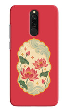 Pink Lotus Redmi 8 Hard Case Back Cover by Casekaro
