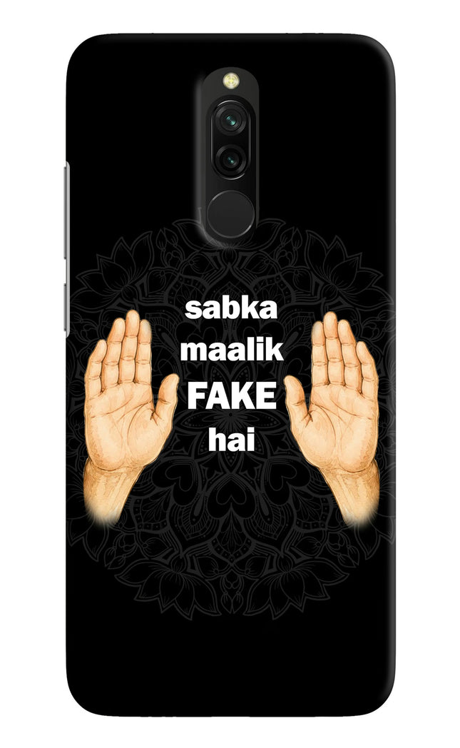 Sabka Malik Fake Redmi 8 Hard Case Back Cover by Casekaro