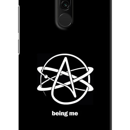 Atheist Symbol Redmi 8 Hard Case Back Cover by Casekaro