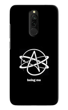 Atheist Symbol Redmi 8 Hard Case Back Cover by Casekaro