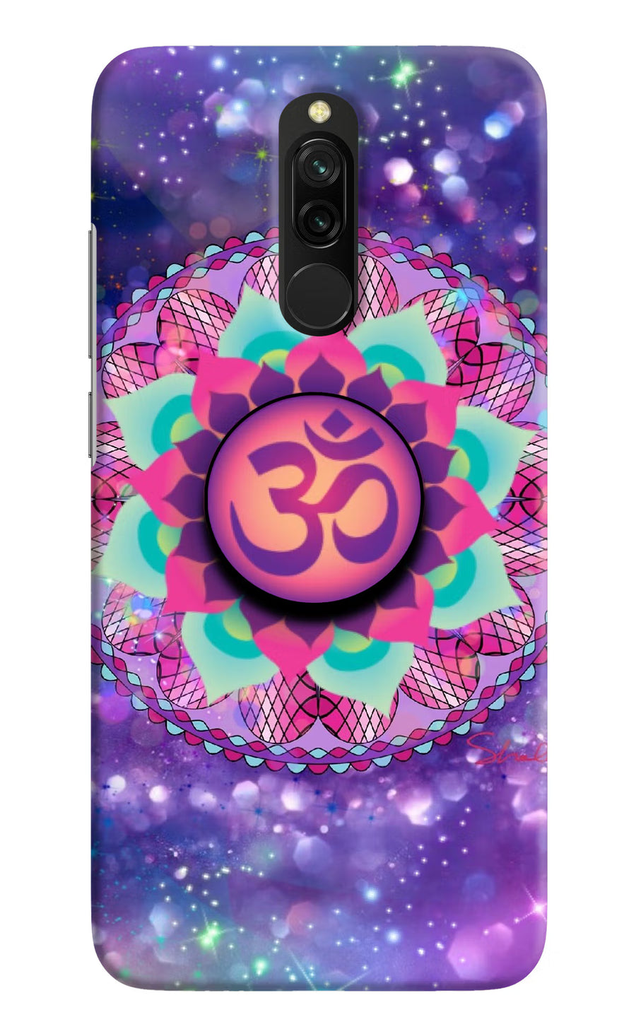 Om Purple Redmi 8 Pop Case, Hard case