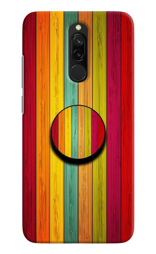 Multicolor Wooden Redmi 8 Pop Case by Casekaro