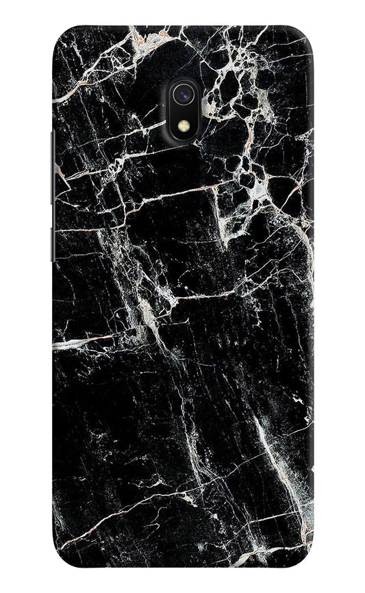 Black Marble Texture Redmi 8A Hard Case Back Cover by Casekaro