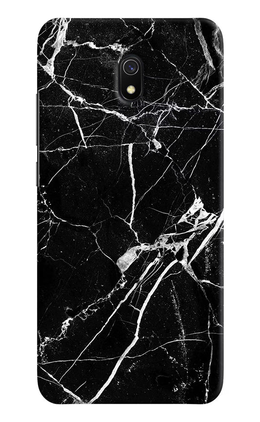 Black Marble Pattern Redmi 8A Hard Case Back Cover by Casekaro