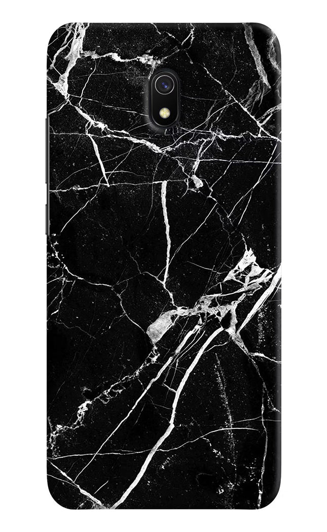 Black Marble Pattern Redmi 8A Hard Case Back Cover by Casekaro