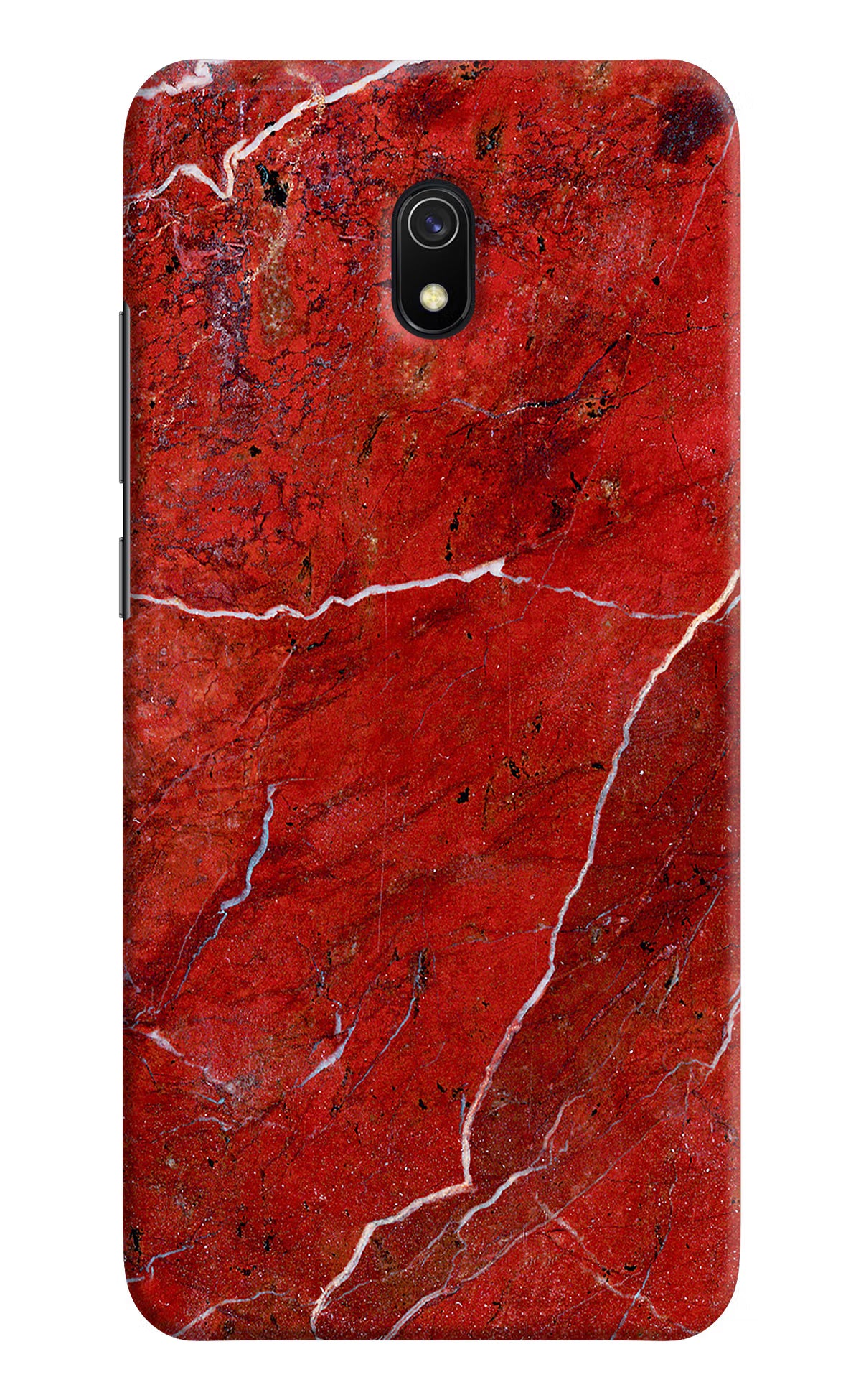 Red Marble Design Redmi 8A Hard Case Back Cover by Casekaro