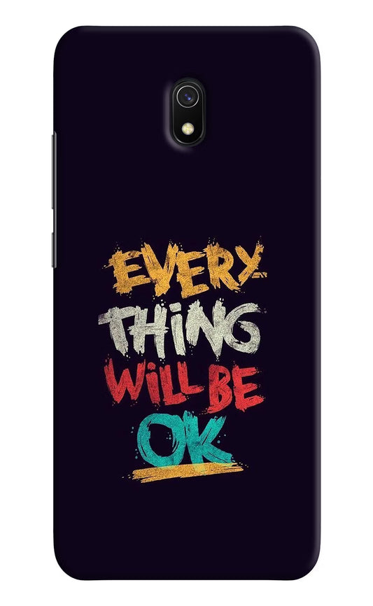 Everything Will Be Ok Redmi 8A Hard Case Back Cover by Casekaro