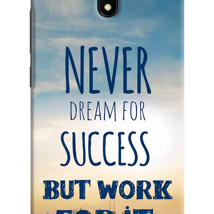 Never Dream For Success But Work For It Redmi 8A Hard Case Back Cover by Casekaro