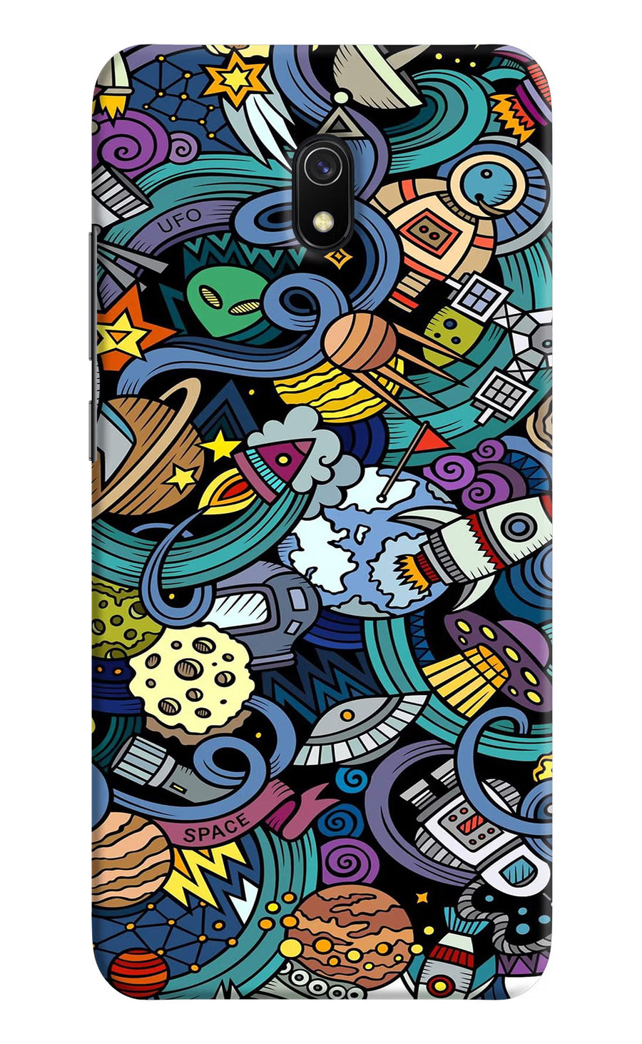 Space Abstract Redmi 8A Back Cover, Hard case