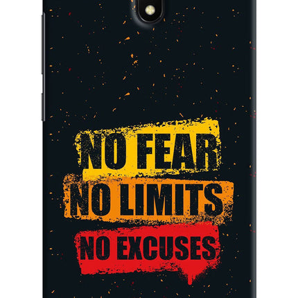 No Fear No Limits No Excuse Redmi 8A Hard Case Back Cover by Casekaro