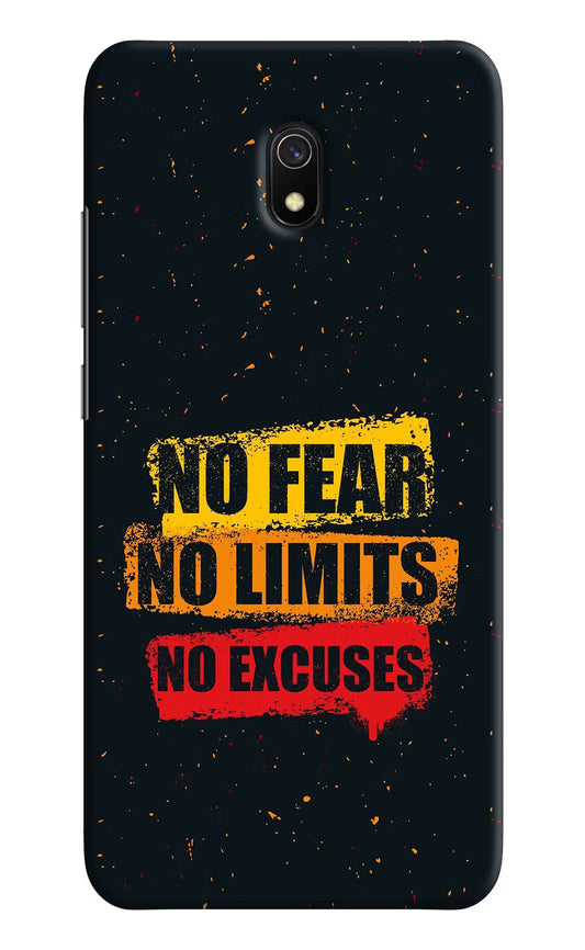 No Fear No Limits No Excuse Redmi 8A Hard Case Back Cover by Casekaro