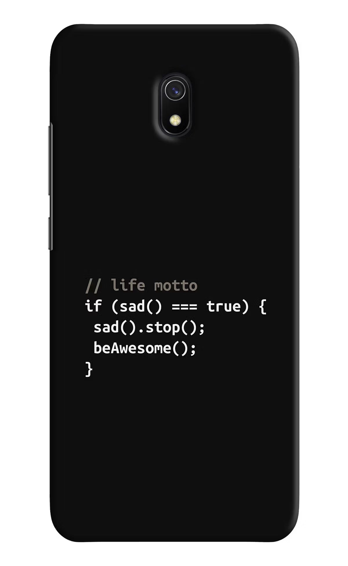 Life Motto Code Redmi 8A Hard Case Back Cover by Casekaro