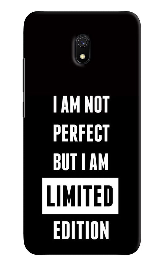 I Am Not Perfect But I Am Limited Edition Redmi 8A Hard Case Back Cover by Casekaro