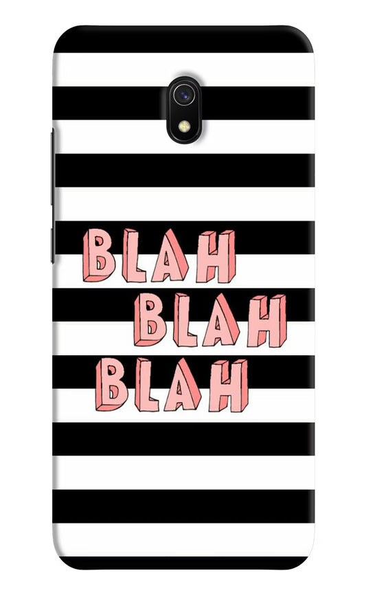 Blah Blah Blah Redmi 8A Hard Case Back Cover by Casekaro