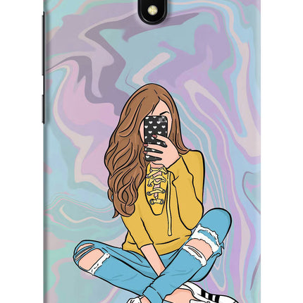Selfie Girl Redmi 8A Hard Case Back Cover by Casekaro