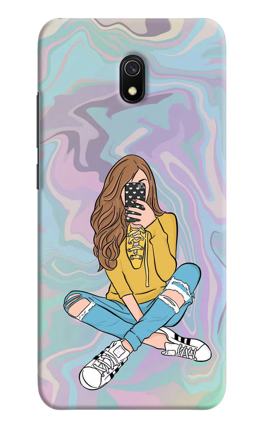 Selfie Girl Redmi 8A Hard Case Back Cover by Casekaro