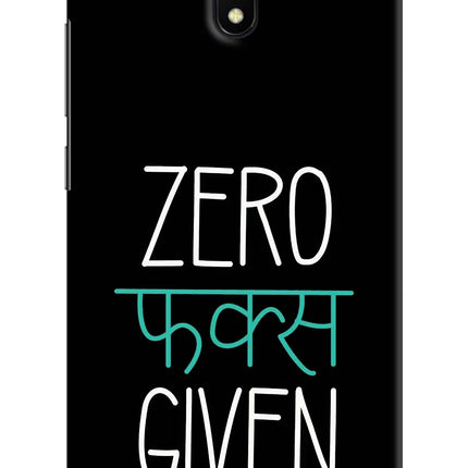 Zero Fucks Given Redmi 8A Hard Case Back Cover by Casekaro