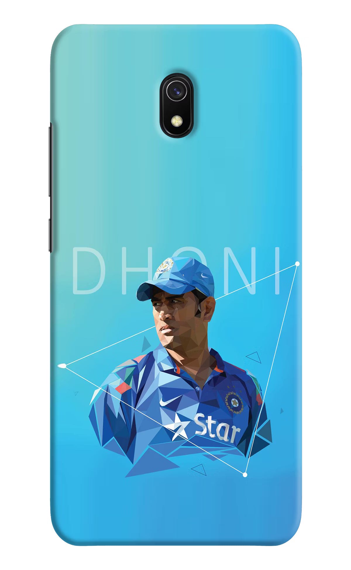 Dhoni Artwork Redmi 8A Hard Case Back Cover by Casekaro