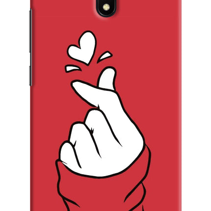 Korean Love Sign Redmi 8A Hard Case Back Cover by Casekaro