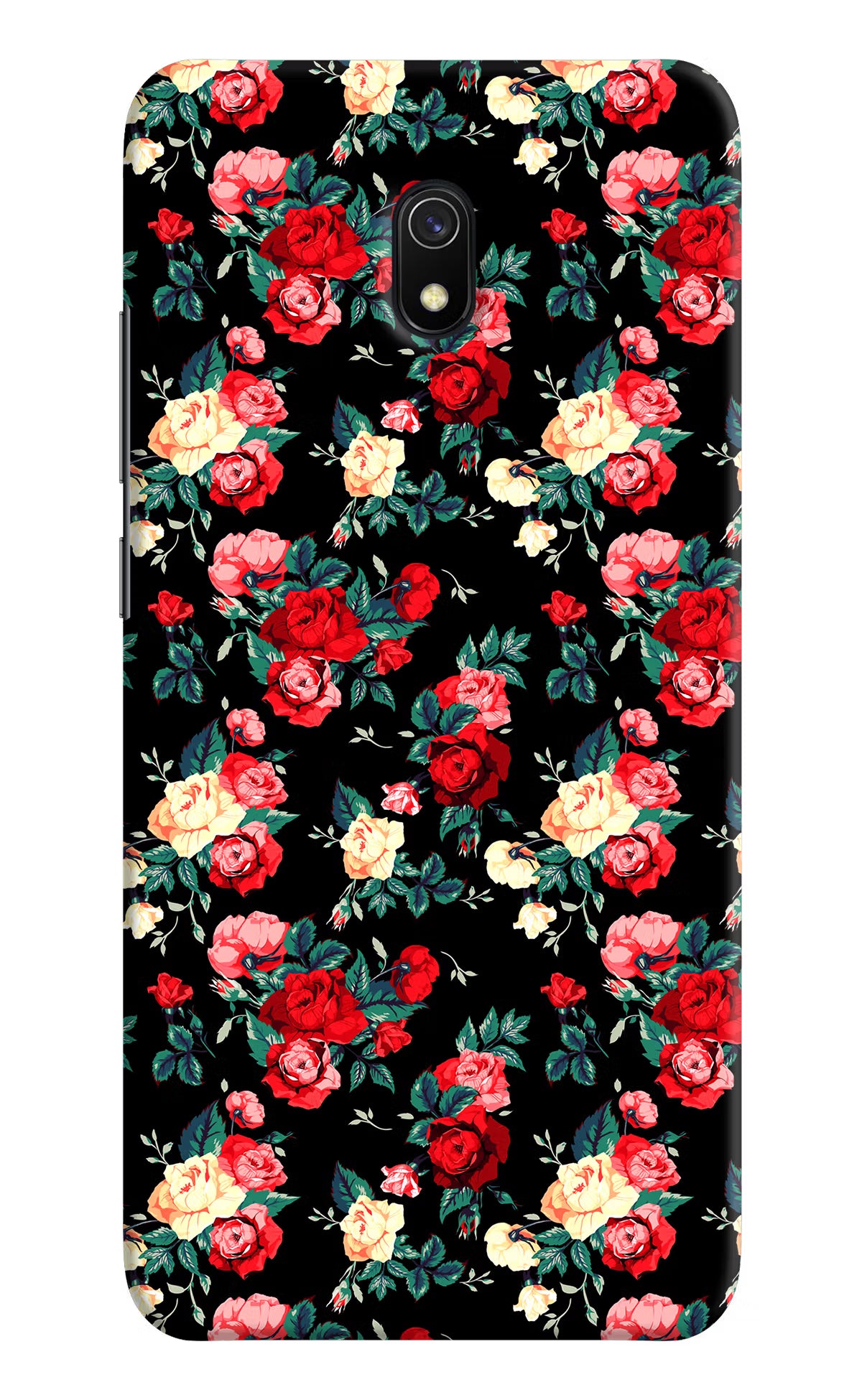 Rose Pattern Redmi 8A Hard Case Back Cover by Casekaro