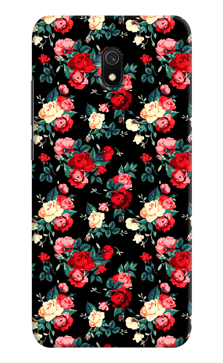 Rose Pattern Redmi 8A Back Cover, Hard case