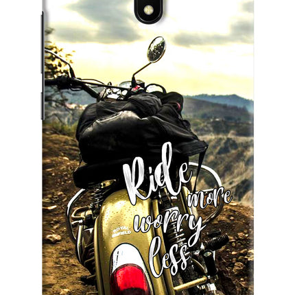 Ride More Worry Less Redmi 8A Hard Case Back Cover by Casekaro