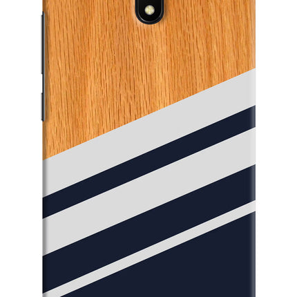 Blue and white wooden Redmi 8A Hard Case Back Cover by Casekaro