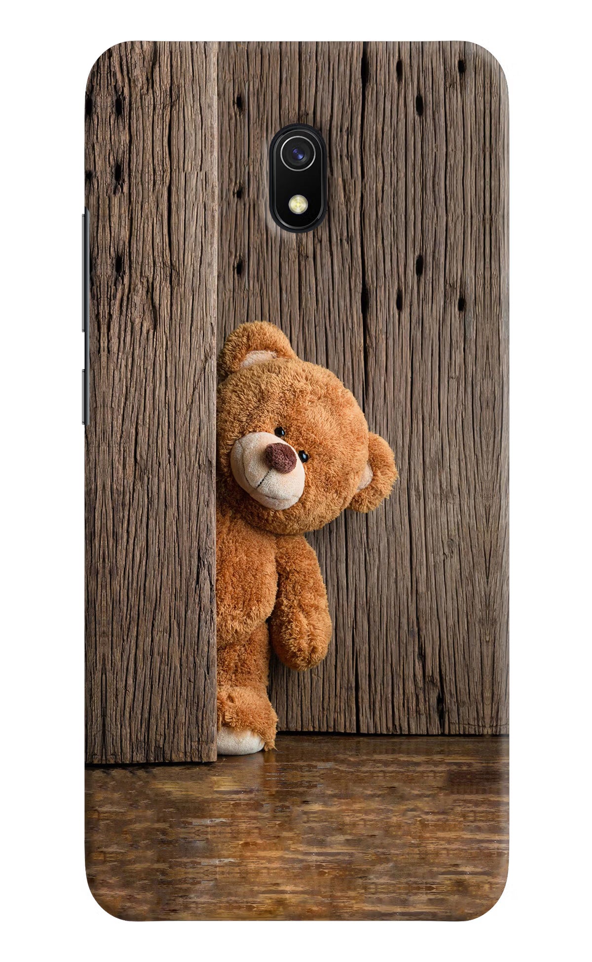 Teddy Wooden Redmi 8A Hard Case Back Cover by Casekaro