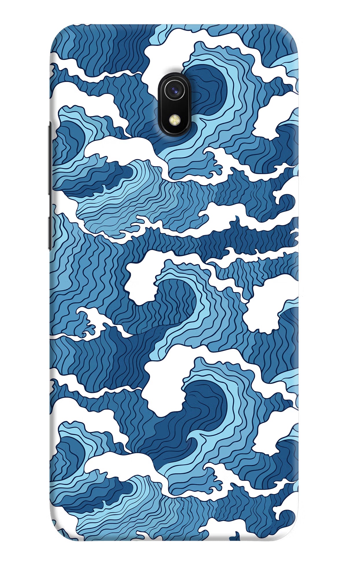 Blue Waves Redmi 8A Hard Case Back Cover by Casekaro
