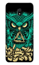 Green Owl Redmi 8A Hard Case Back Cover by Casekaro