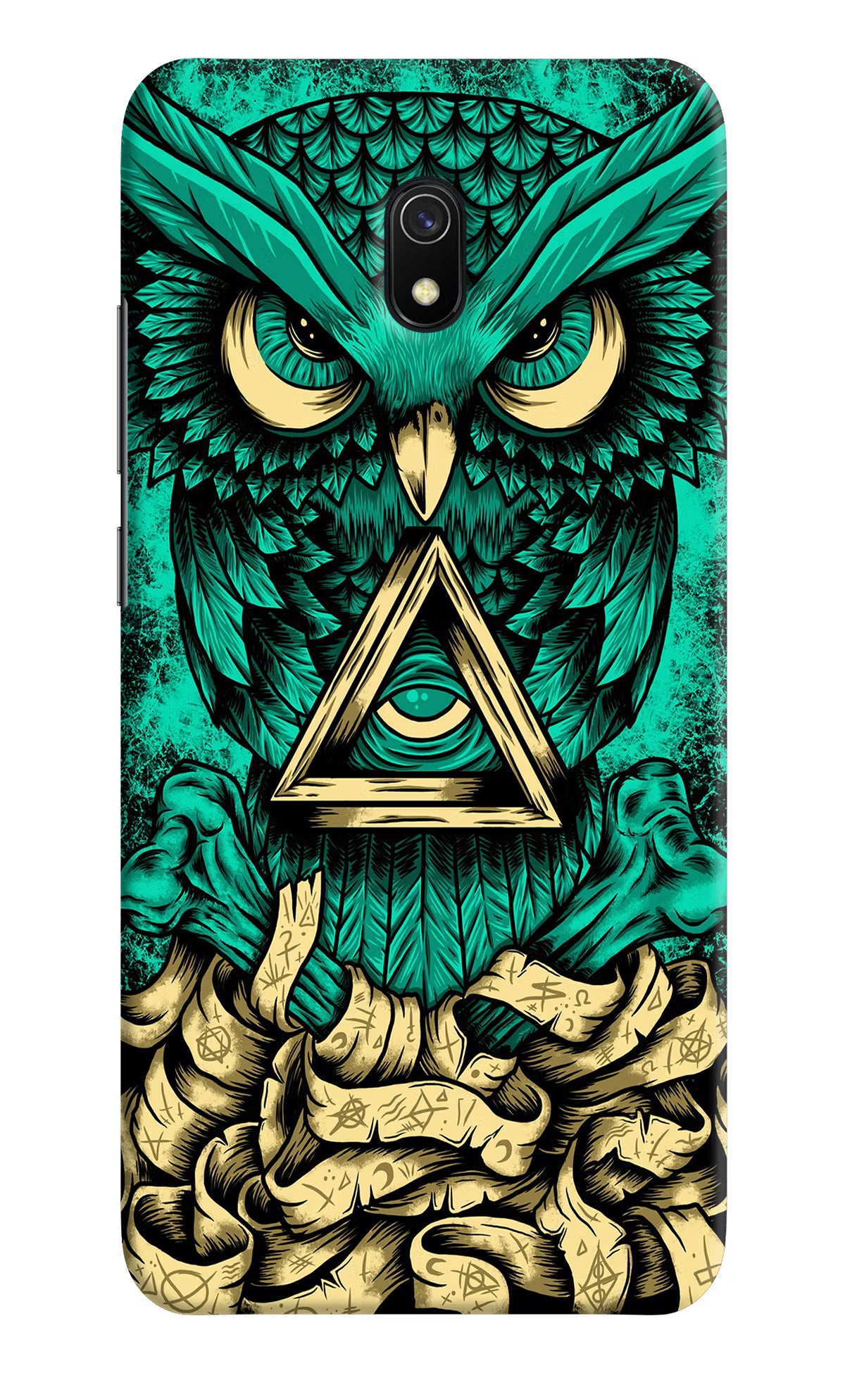 Green Owl Redmi 8A Hard Case Back Cover by Casekaro