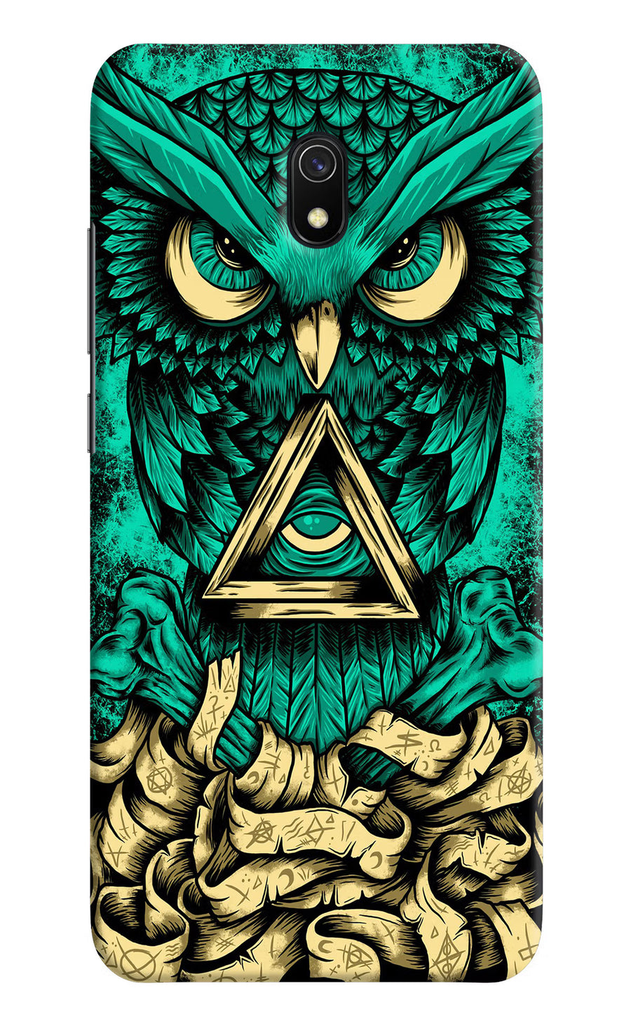 Green Owl Redmi 8A Back Cover, Hard case