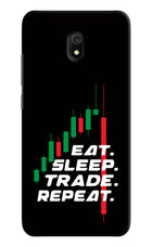 Eat Sleep Trade Repeat Redmi 8A Hard Case Back Cover by Casekaro