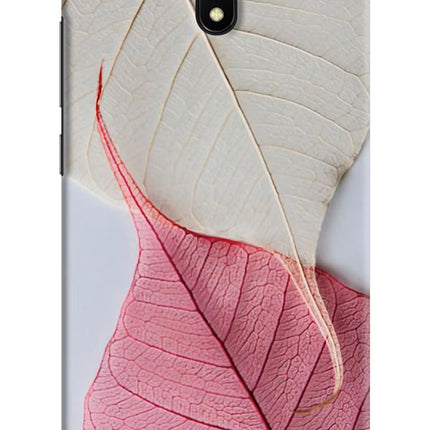 White Pink Leaf Redmi 8A Hard Case Back Cover by Casekaro
