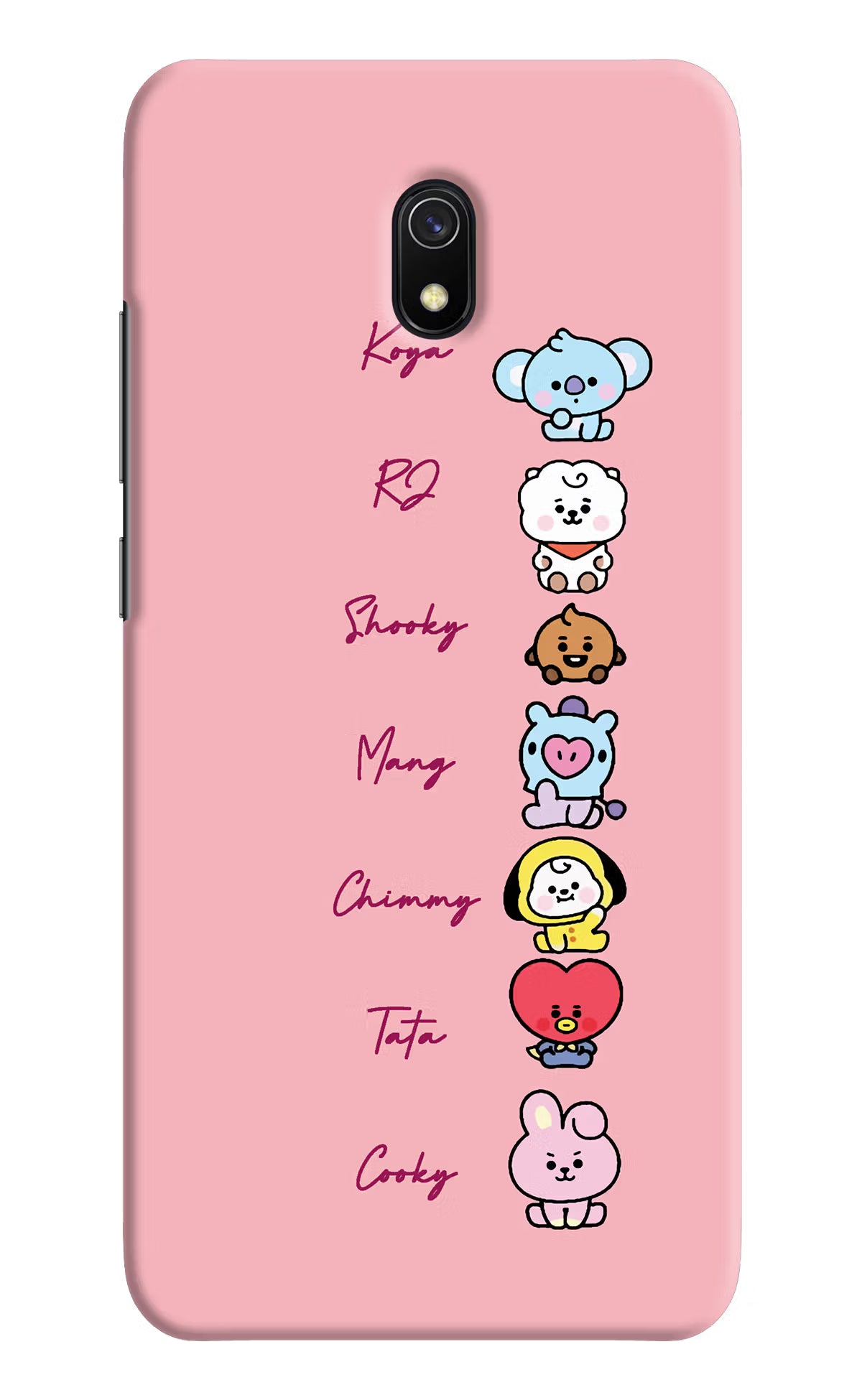 BTS names Redmi 8A Hard Case Back Cover by Casekaro